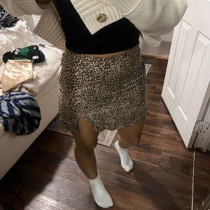 LULUS cheetah mini skirt